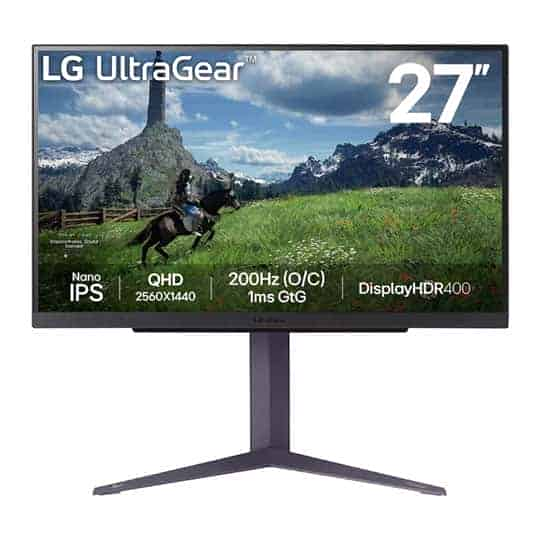 LG 27" 27GS85Q-B QHD 180Hz FreeSync IPS Gaming Monitor